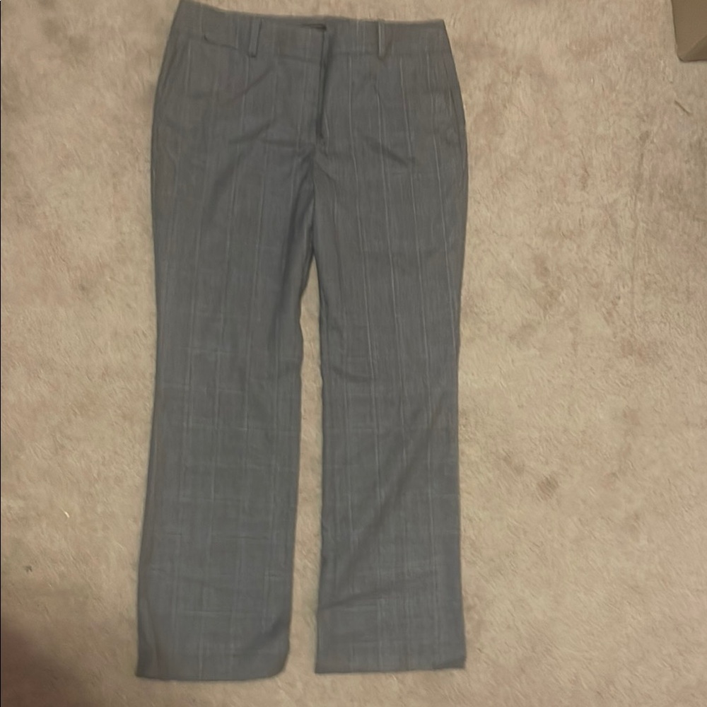 Ann Taylor Gray Straight Leg Pants Professional Style